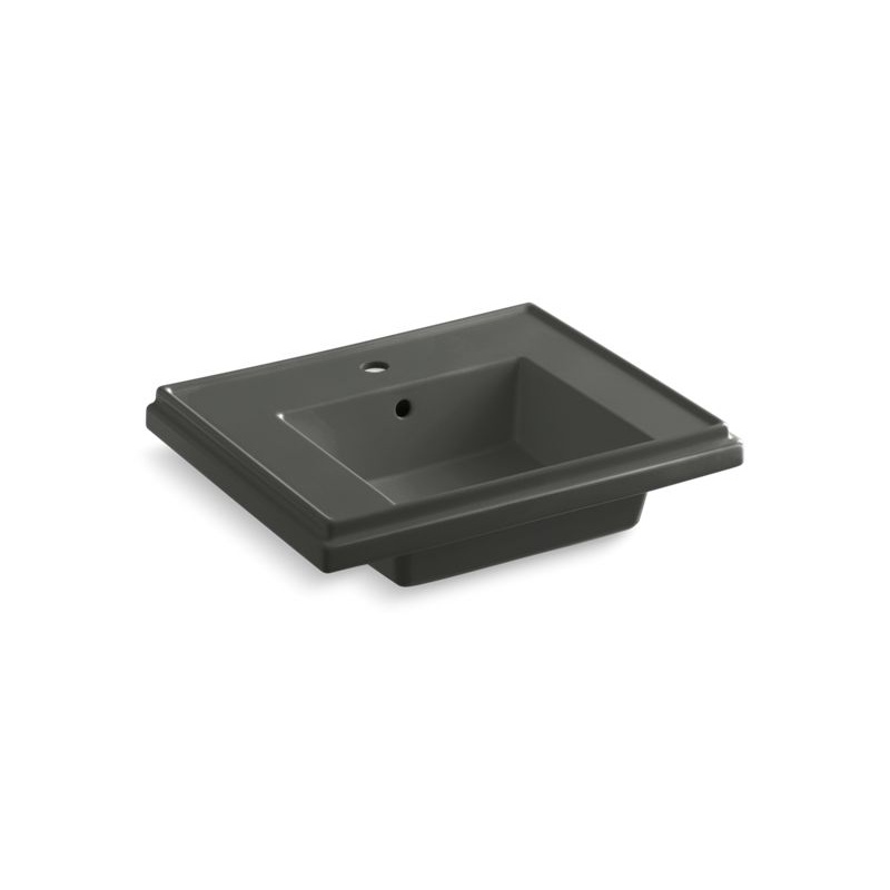 KOHLER K-2757-1-58 Tresham 24" pedestal bathroom sink basin with single faucet hole