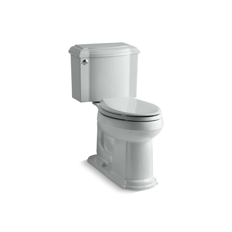 KOHLER K-3837-95 Devonshire Two-Piece Elongated Toilet, 1.28 Gpf In Ice Grey