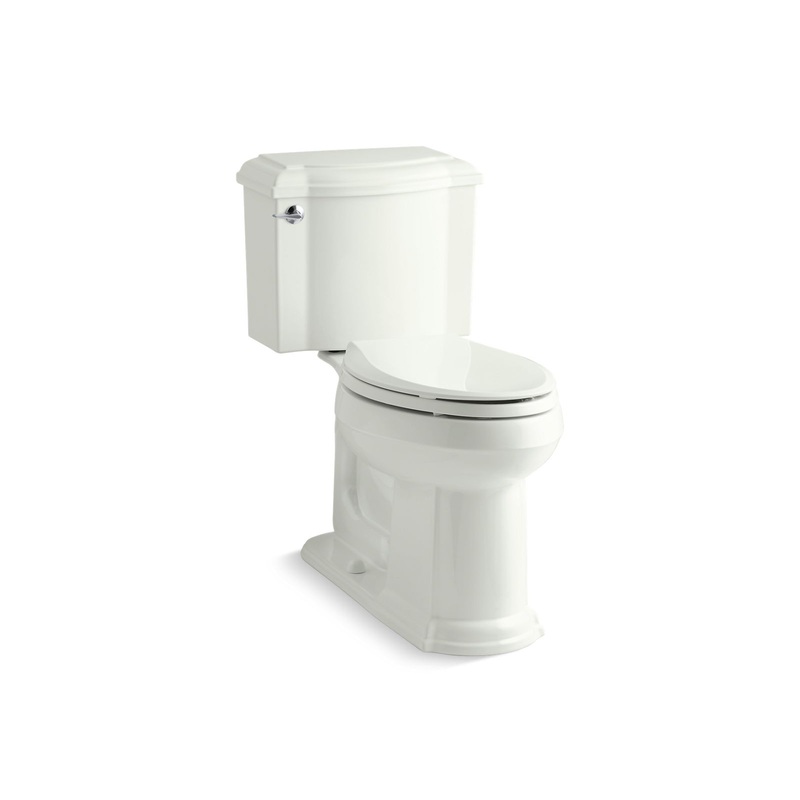 KOHLER K-3837-NY Devonshire Two-Piece Elongated Toilet, 1.28 Gpf In Dune