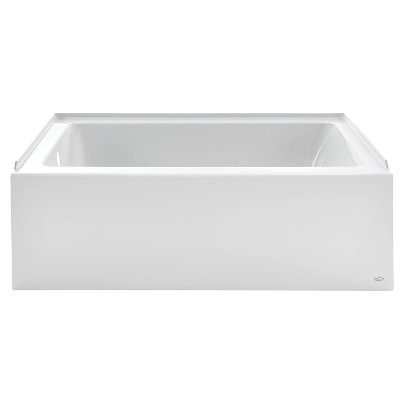 AMERICAN STANDARD 2946202.020, Studio 60 x 32-Inch Integral Apron Bathtub With Left-Hand Outlet in White