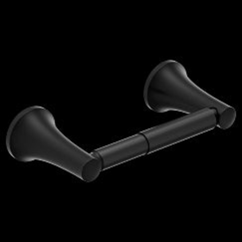 MOEN YB2608BL PYRITE SPRING LOADED PAPER HOLDER, BL - Matte Black
