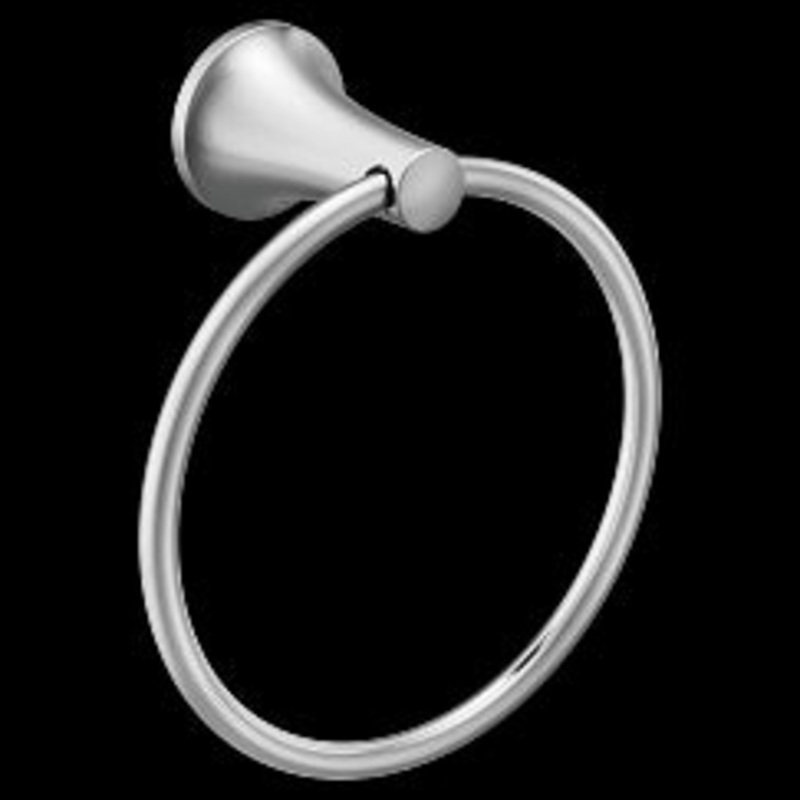 MOEN YB2686CH PYRITE TOWEL RING, CH - Chrome