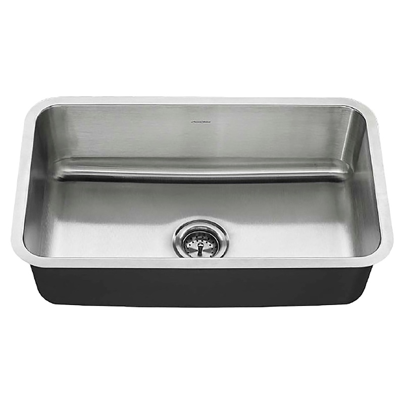 AMERICAN STANDARD 18SB.9301800T.075, Reliant 30 x 18-Inch Stainless Steel Undermount Single-Bowl Kitchen Sink in Stainless Stl