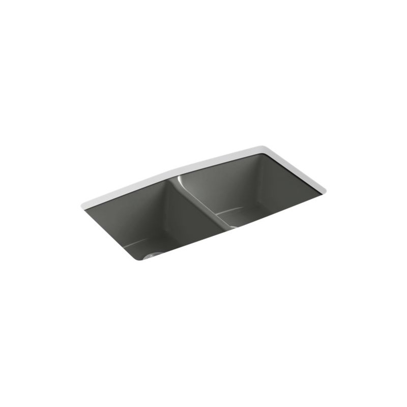 KOHLER K-5846-5U-58 Brookfield 33" x 22" x 9-5/8" undermount double-equal kitchen sink