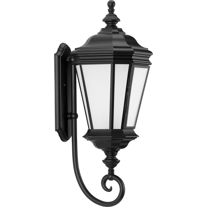 PROGRESS LIGHTING P6632-31MD Crawford Collection Black One-Light Large Wall Lantern in Textured Black