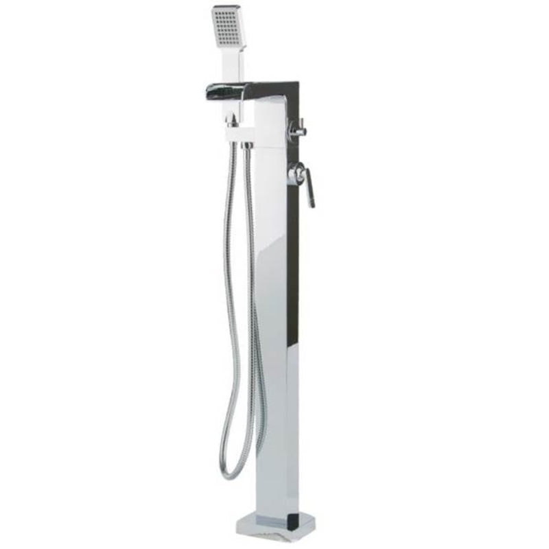 ARTOS F802A-2TKCH Kascade Floor Mount Tub Filler with Handshower Chrome - Trim Kit Only