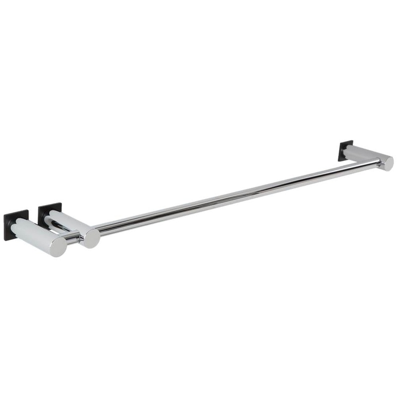 ARTOS LT25CHB Novi 24" Double Post Towel Bar Black/Chrome