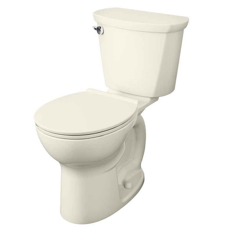 AMERICAN STANDARD 215BA004.222, Cadet PRO Two-Piece 1.6 gpf/6.0 Lpf Chair Height Round Front Toilet Less Seat in Linen