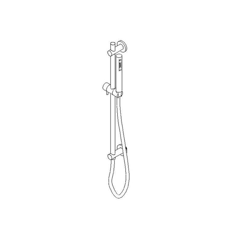 ARTOS F907-6CH Flexible Hose Shower Kit with Slide Bar, Chrome