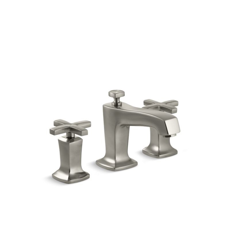 KOHLER K-16232-3-BN Margaux Widespread bathroom sink faucet with cross handles