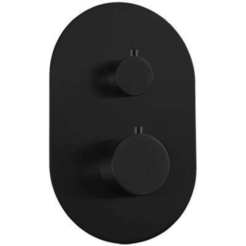 ARTOS F903B-58TKBK Round Thermostat with 3-Way Diverter and Off Position Trim Kit Matte Black
