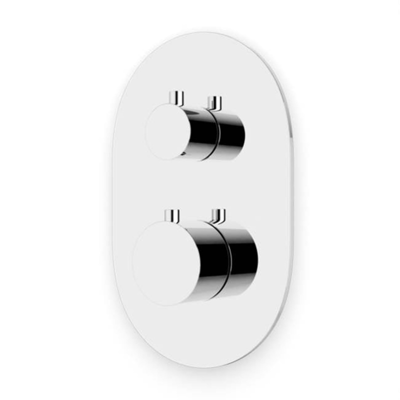 ARTOS F903B-58TKCH Round Thermostat with 3-Way Diverter and Off Position Trim Kit Chrome
