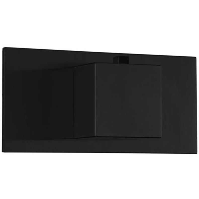 ARTOS F904A-6TKBK Square Thermostat Trim Kit with Letterbox Plate Matte Black