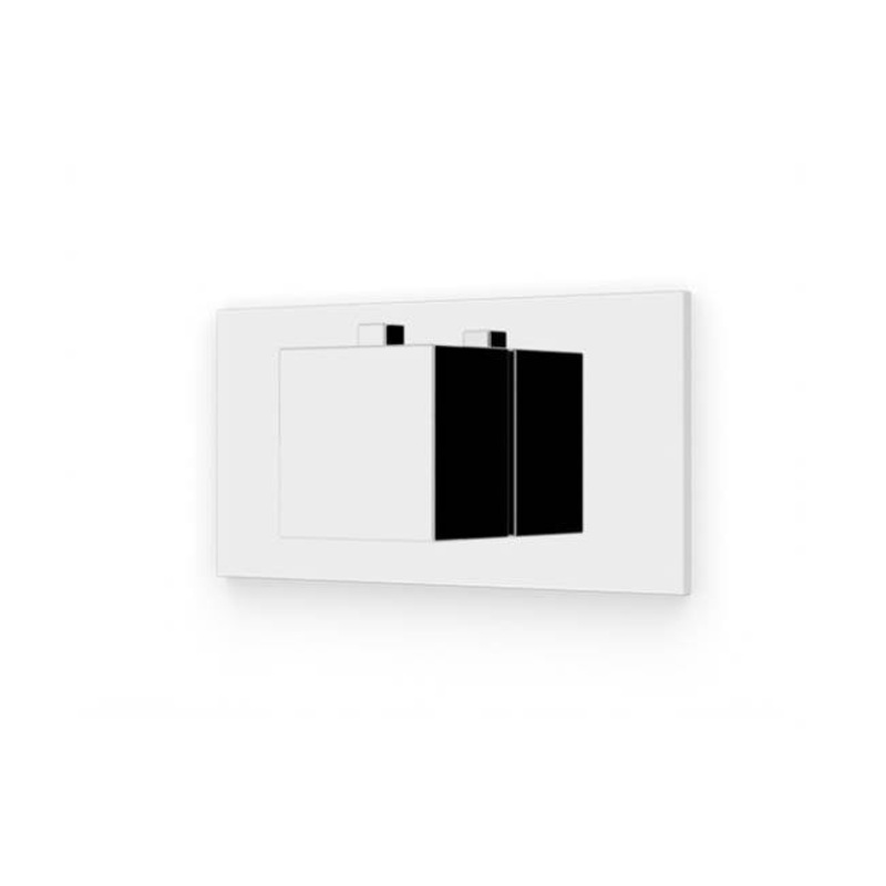 ARTOS F904A-6TKCH Square Thermostat Trim Kit with Letterbox Plate Chrome