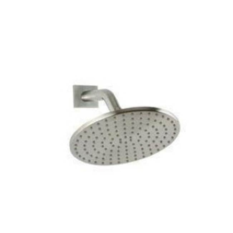 ARTOS F907-11BN R+S 8" Shower Rainhead Wall Mount, Angled Arm, Brushed Nickel