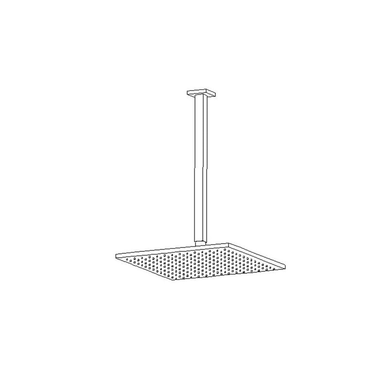 ARTOS F907-12/14CH 12" Shower Rainhead Ceiling Mount, 14" Arm, Chrome