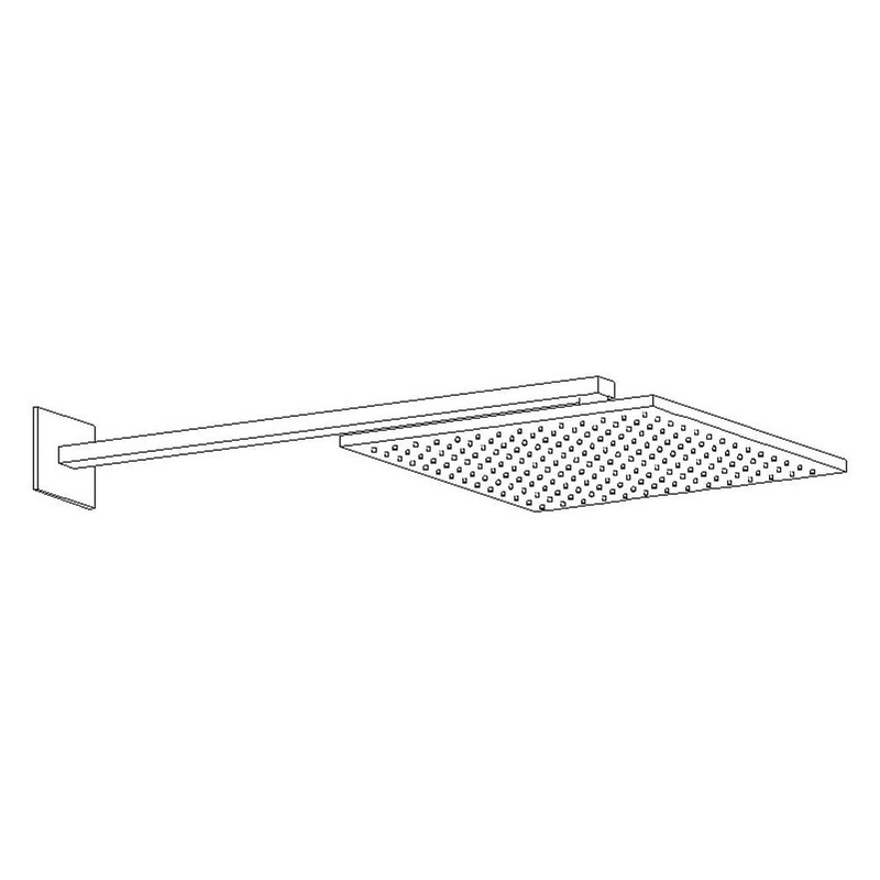 ARTOS F907-22CH 12" Shower Rainhead Wall Mount, Chrome