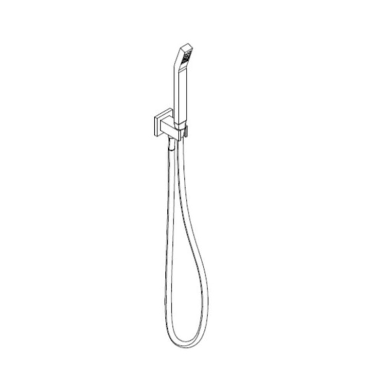ARTOS F907-26CH Milan Flexible Hose Shower Kit with Integrated Water Outlet, Chrome
