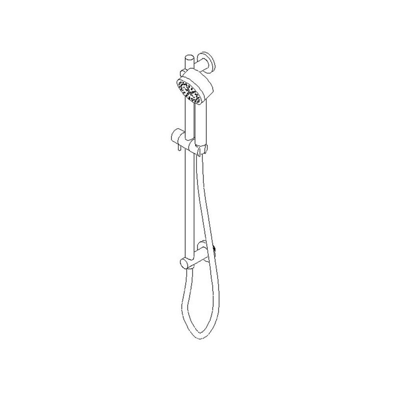 ARTOS F907-28CH Multi Function Flexible Hose Shower Kit with Slide Bar, Chrome