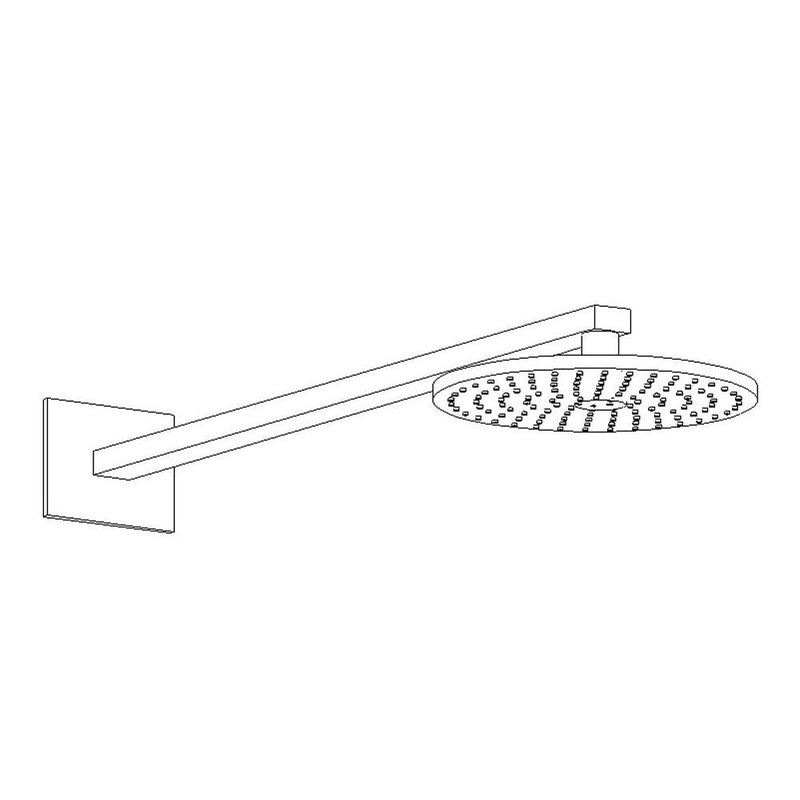 ARTOS F907-32CH R+S 8" Shower Rainhead Wall Mount, Chrome