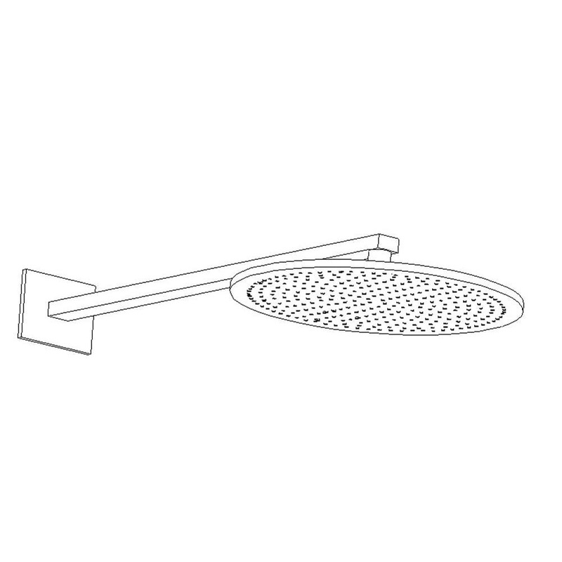 ARTOS F907-33CH R+S 12" Shower Rainhead Wall Mount, Chrome