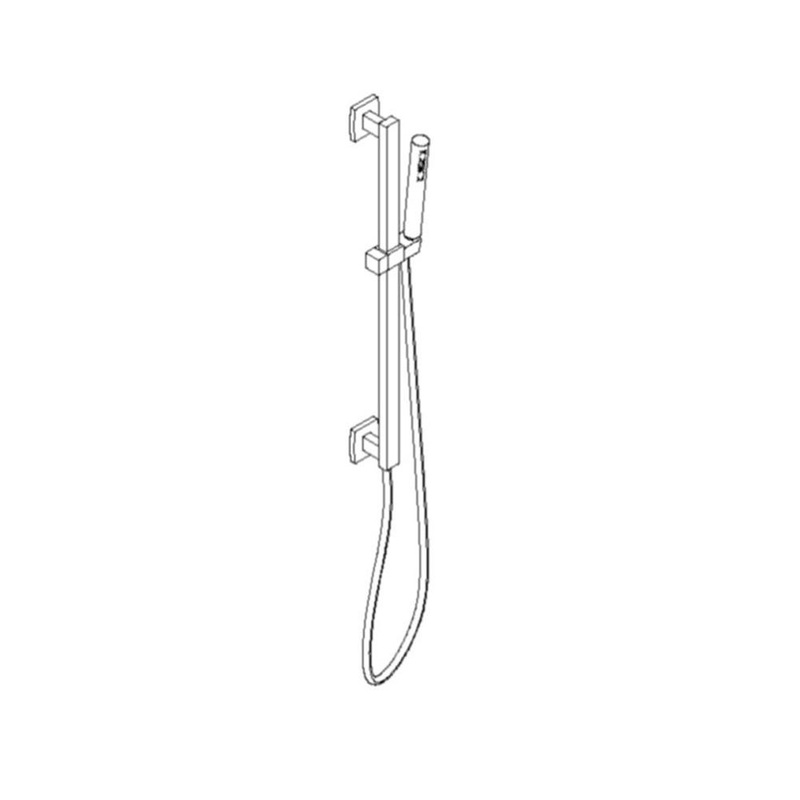 ARTOS F907-36CH Otella Flexible Hose Shower Kit with Slide Bar and Integrated Water Outlet, Chrome