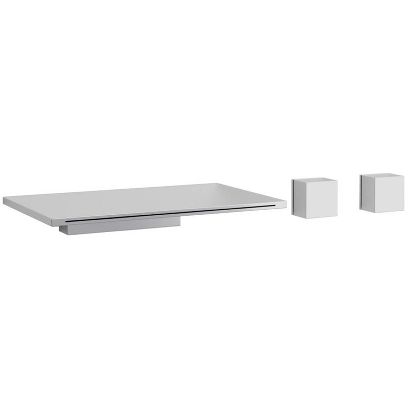 ARTOS F402-9CH Milan 3-Hole Wall Mount Tub Filler SQU Chrome