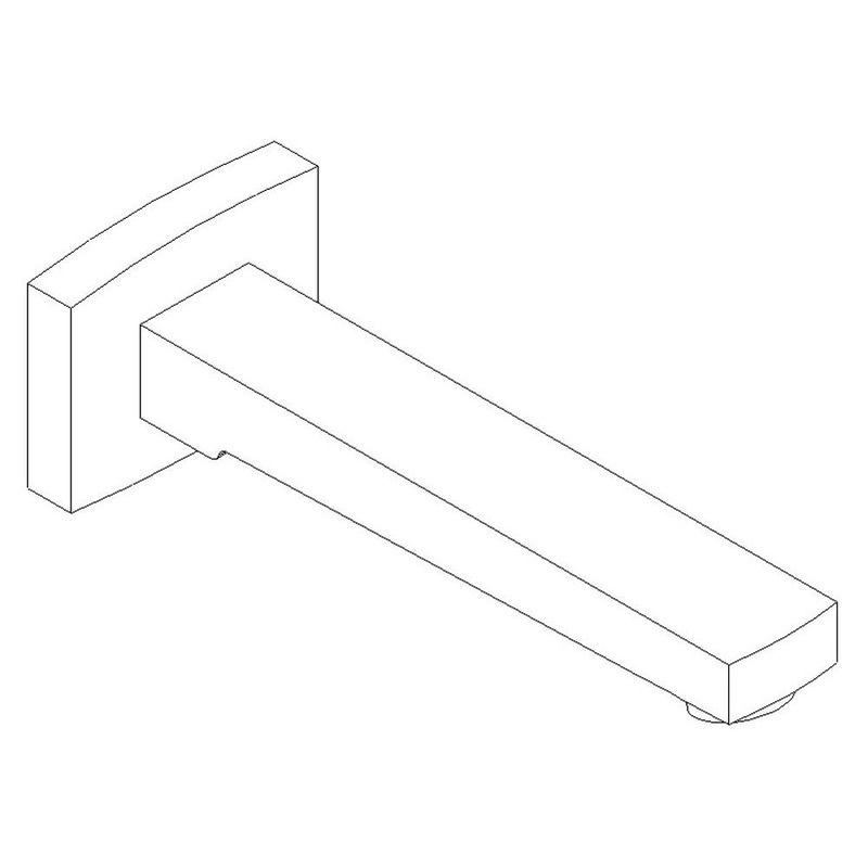 ARTOS F702-3CH Safire In Wall Tub Spout Chrome