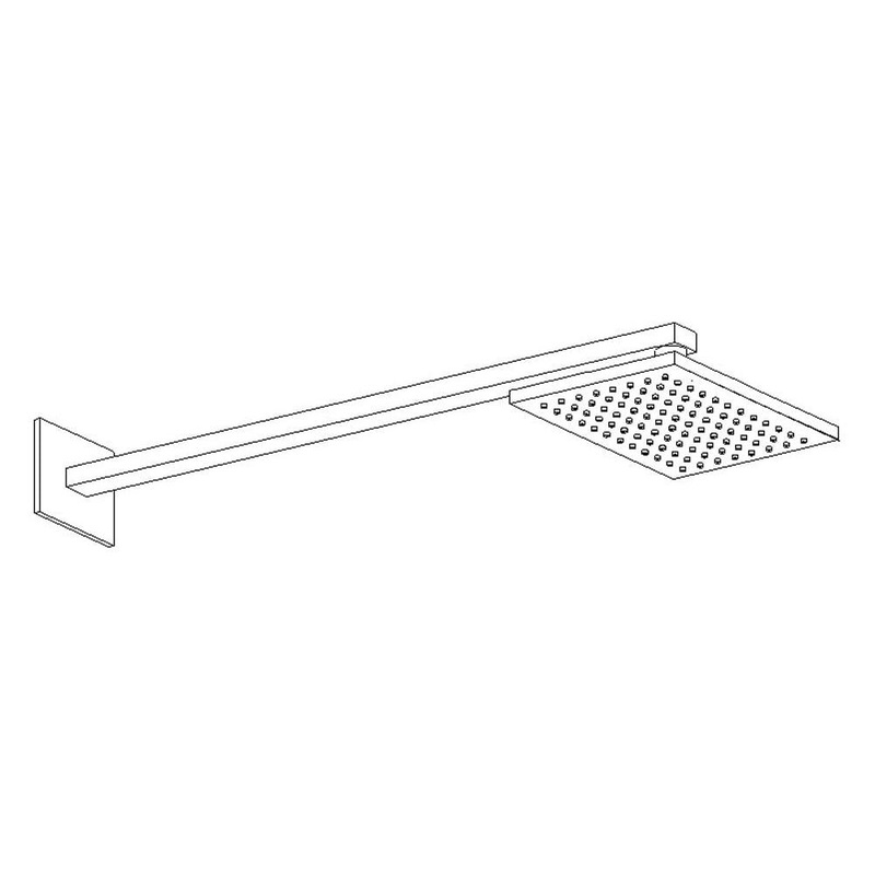 ARTOS F703-1CH 8" Shower Rainhead Wall Mount, Chrome