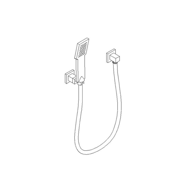 ARTOS F703-3CH Flexible Hose Shower Kit Chrome