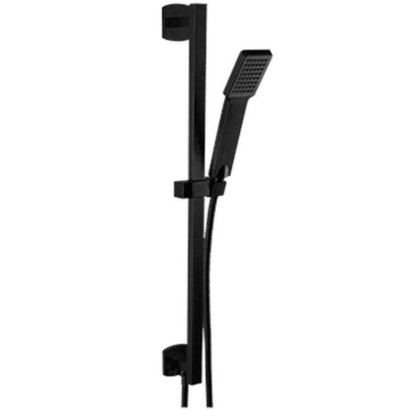 ARTOS F703-4BK Flexible Hose Shower Kit with Safire Slide Bar, Black
