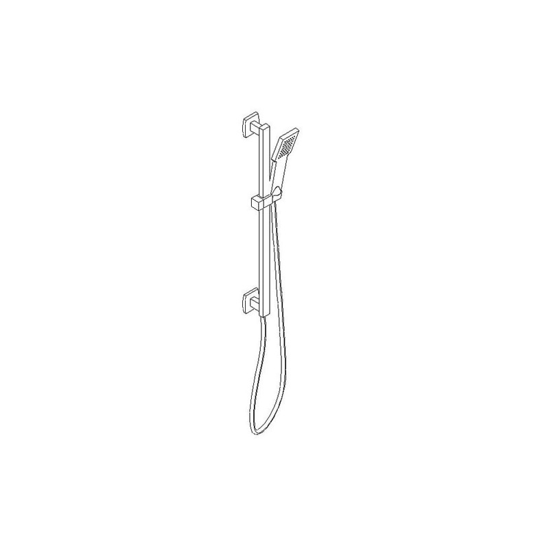 ARTOS F703-4CH Flexible Hose Shower Kit with Slide Bar, Chrome