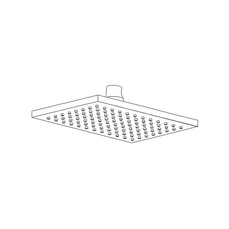 ARTOS F901-5CH 8" Shower Rainhead SQU Chrome