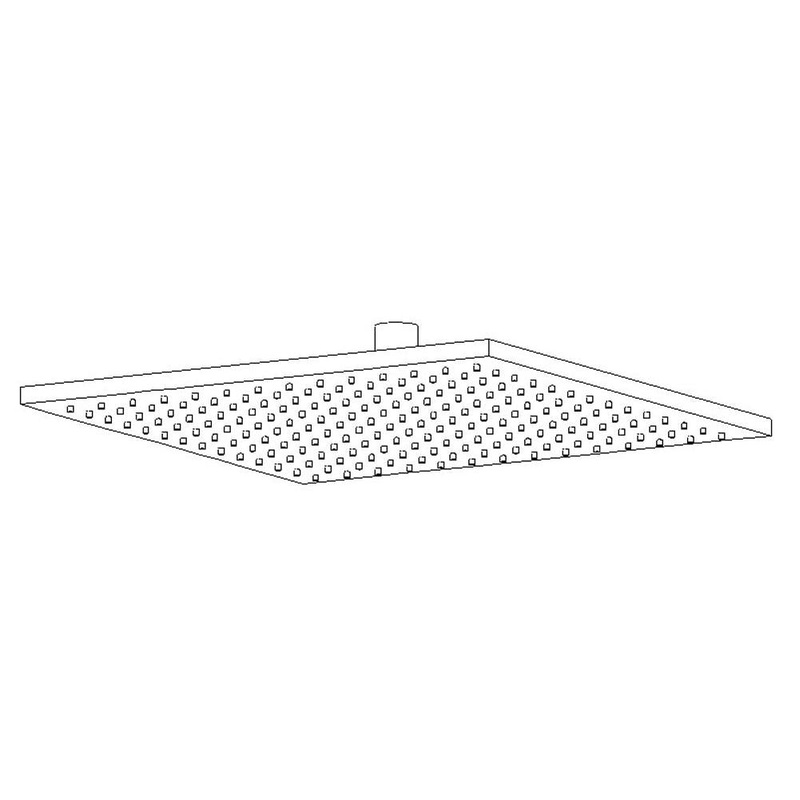 ARTOS F901-6CH 12" Shower Rainhead SQU Chrome