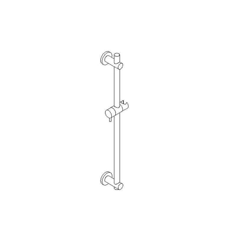 ARTOS F902-25CH Round Slide Bar Without Outlet Chrome