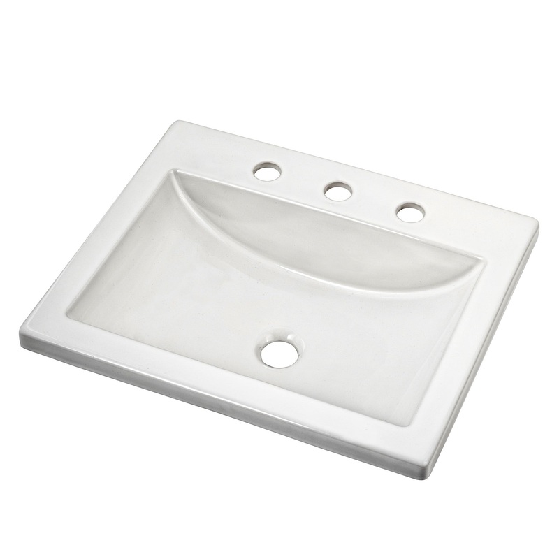 AMERICAN STANDARD 0643008.020, Studio Drop-In Sink With 8-Inch Widespread in White
