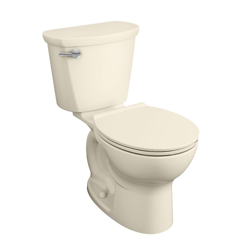 AMERICAN STANDARD 215DB104.021, Cadet PRO Two-Piece 1.28 gpf/4.8 Lpf Standard Height Round Front 10-Inch Rough Toilet Less Seat in Bone