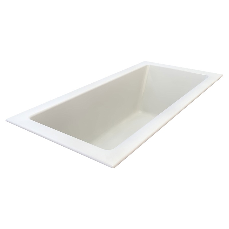 AMERICAN STANDARD 2940002-D0.020, Studio 72 x 36-Inch Drop-In Soaking Bathtub with Zero Edge in White
