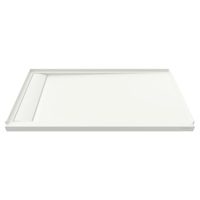 AMERICAN STANDARD 6036SM-LHOL.218, Townsend 60 x 36-Inch Single Threshold Shower Base With Left-Hand Outlet in Soft White