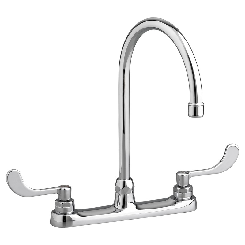 AMERICAN STANDARD 6409170.002, Monterrey Top Mount Kitchen Faucet With Gooseneck Spout and Wrist Blade Handles 1.5 gpm/5.7 Lpf in Chrome