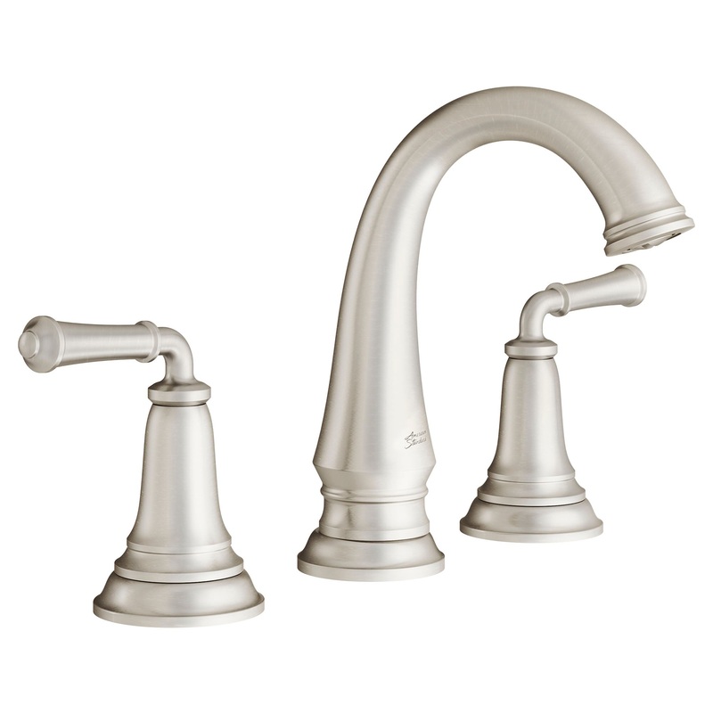 AMERICAN STANDARD 7052807.295, Delancey 8-Inch Widespread 2-Handle Bathroom Faucet 1.2 gpm/4.5 L/min With Lever Handles in Brushed Nickel