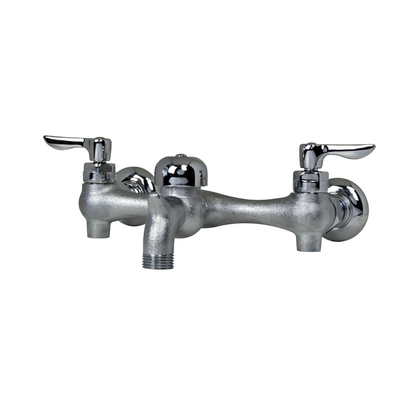 AMERICAN STANDARD 8350243.004, Wall-Mount Service Sink Faucet With 3-Inch Vacuum Breaker Spout in Rough Chrome