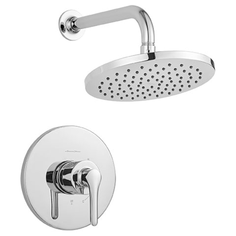 AMERICAN STANDARD TU105507.002, Studio S 1.8 gpm/6.8 L/min  Shower Trim Kit With Rain Showerhead, Double Ceramic Pressure Balance Cartridge With Lever Handle in Chrome