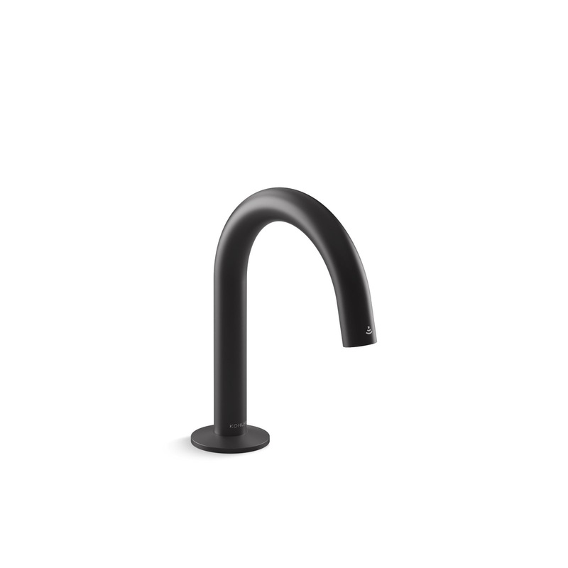 KOHLER K-103MT76-SANA-BL Components Touchless Lavatory Faucet With Kinesis Sensor Technology, Tube Design, Ac-Powered, 0.5 Gpm - Matte Black
