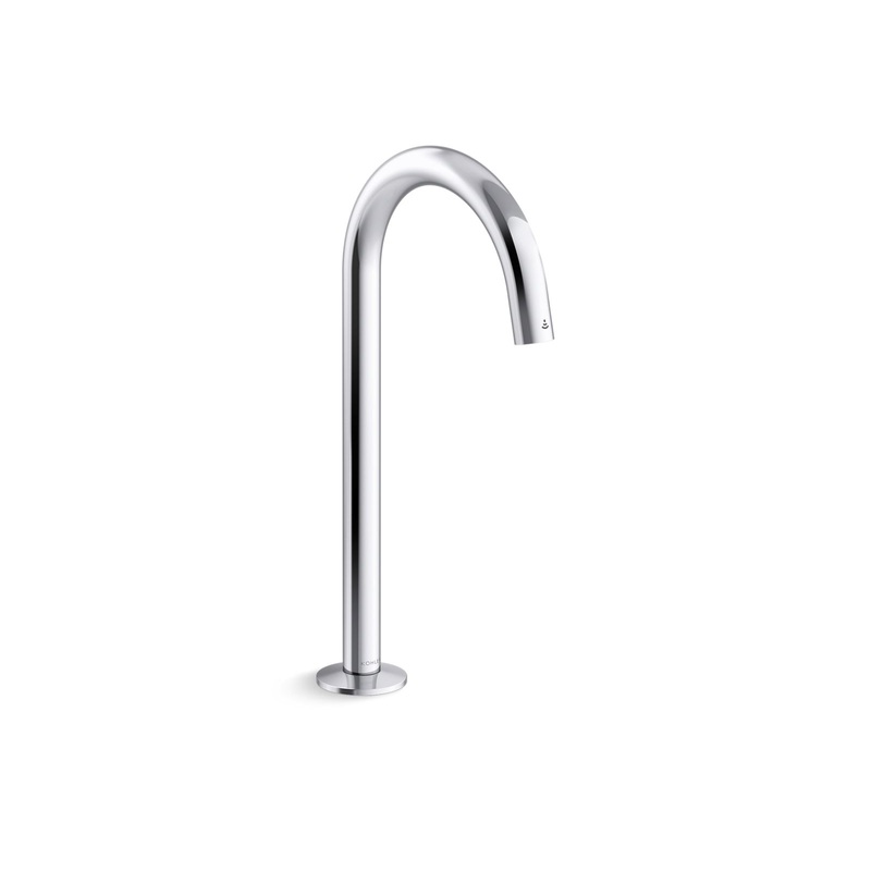 KOHLER K-104MT77-SANA-CP Components Touchless Lavatory Faucet With Kinesis Sensor Technology And Temperature Mixer, Tube Design, Dc-Powered, 0.5 Gpm - Polished Chrome