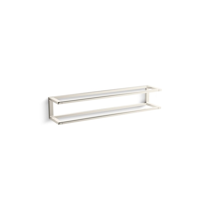 KOHLER K-27352-SN Draft 24" Towel Bar Frame In Vibrant Polished Nickel