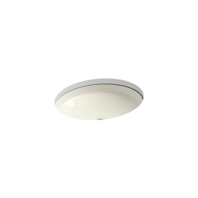 KOHLER K-2874-96 Canvas 19-1/2" Round Undermount Bathroom Sink In Biscuit