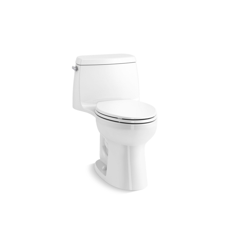 KOHLER K-30812-0 Santa Rosa Continuousclean St One-Piece Compact Elongated Toilet, 1.28 Gpf In White