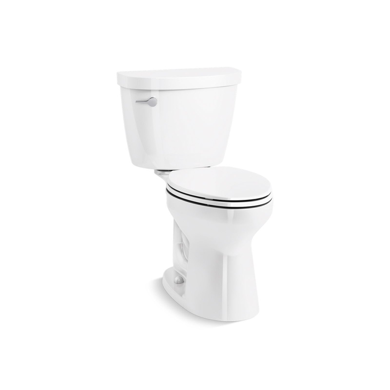 KOHLER K-31620-DRY-0 Cimarron Two-Piece Elongated Toilet, 1.6 Gpf - White
