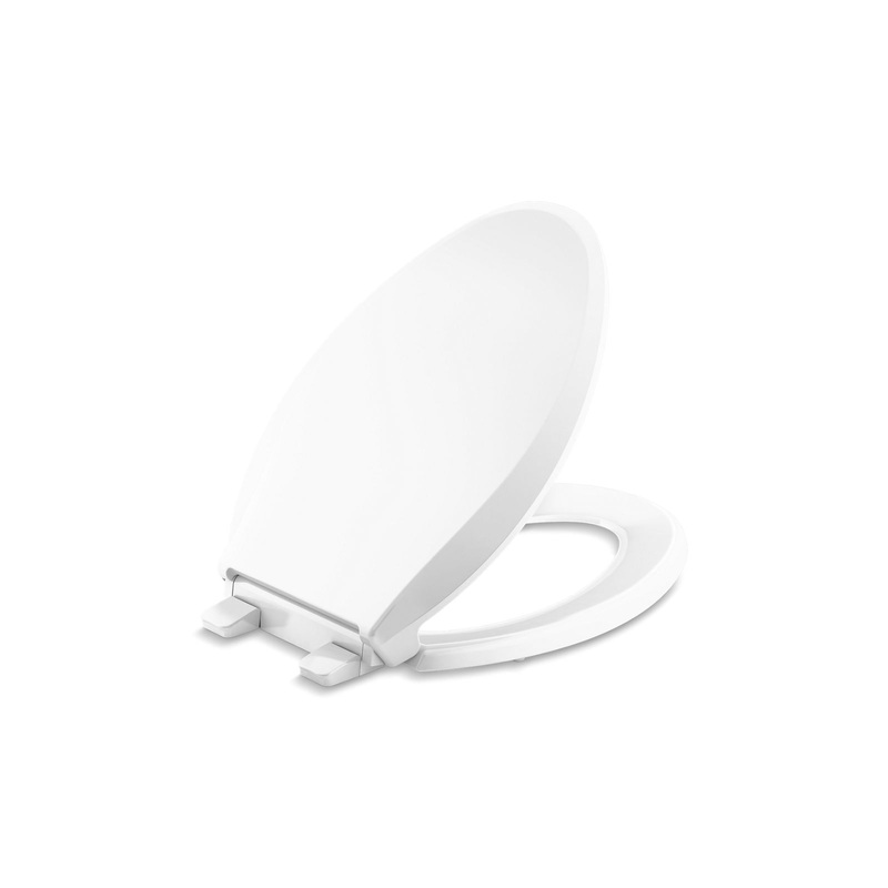 KOHLER K-35584-0 Cachet Recycled Readylatch Quiet-Close Elongated Toilet Seat - White